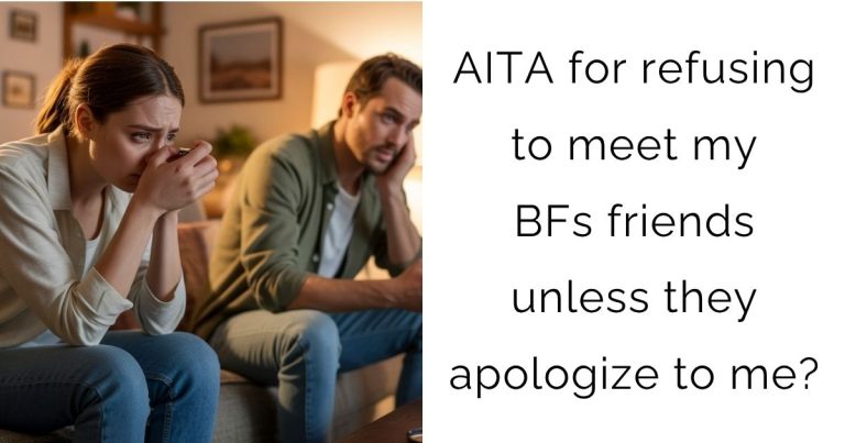 AITA for refusing to meet my bfs friends unless they apologize to me?