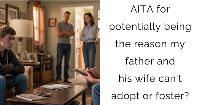 AITA for potentially being the reason my father and his wife can’t adopt or foster?
