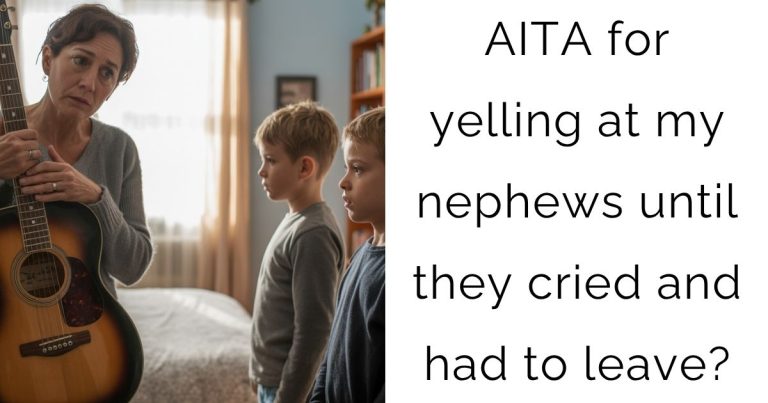 AITA for yelling at my nephews until they cried and had to leave?