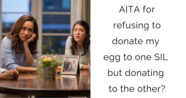 AITA for refusing to donate my egg to one SIL but donating to the other?