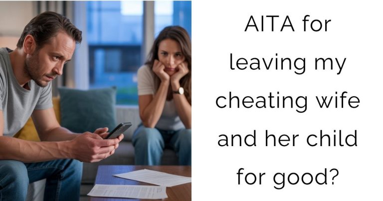 AITA for leaving my cheating wife and her child for good?