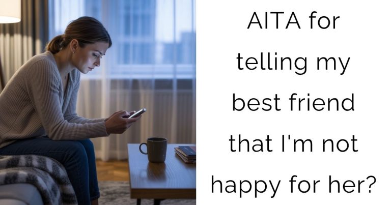 AITA for telling my best friend that I’m not happy for her?