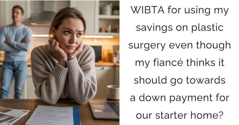 WIBTA for using my savings on plastic surgery even though my fiancé thinks it should go towards a down payment for our starter home?