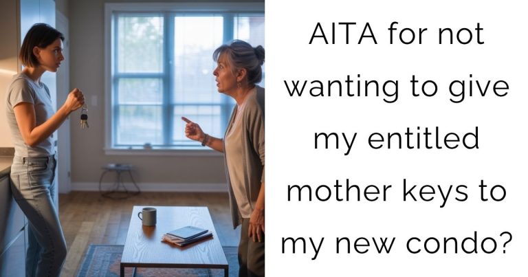 AITA for not wanting to give my entitled mother keys to my new condo?
