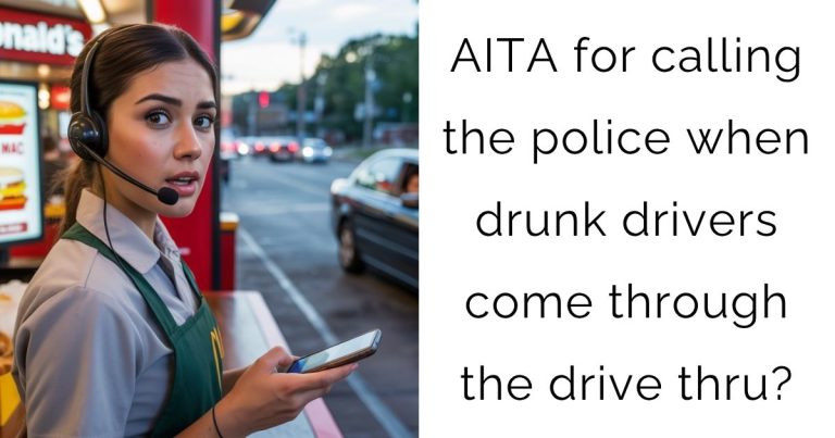 AITA for calling the police when drunk drivers come through the drive thru?