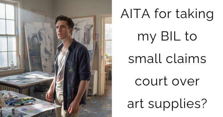 AITA for taking my BIL to small claims court over art supplies?