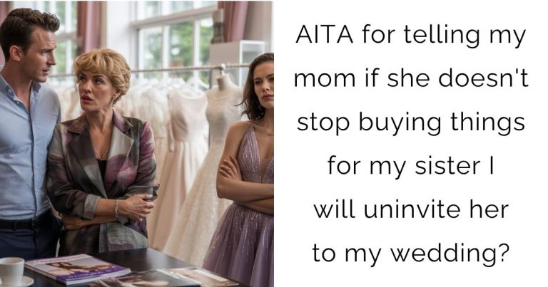 AITA for telling my mom if she doesn’t stop buying things for my sister I will uninvite her to my wedding?