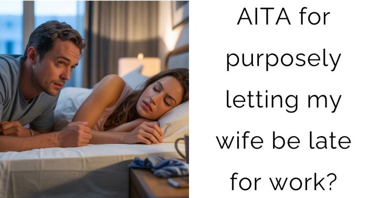 AITA for purposely letting my wife be late for work?