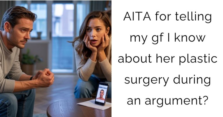 AITA for telling my gf I know about her plastic surgery during an argument?