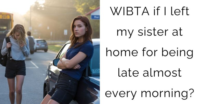 WIBTA if I left my sister at home for being late almost every morning?
