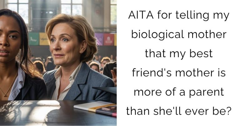 AITA for telling my biological mother that my best friend’s mother is more of a parent than she’ll ever be?