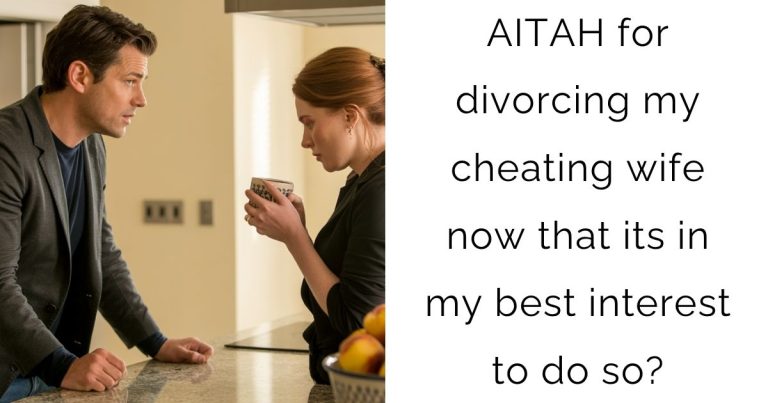 AITAH for divorcing my cheating wife now that its in my best interest to do so?