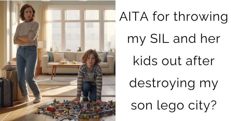 AITA for throwing my SIL and her kids out after destroying my son lego city?