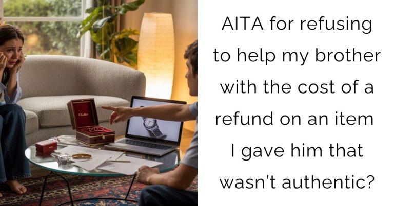 AITA for refusing to help my brother with the cost of a refund on an item I gave him that wasn’t authentic?