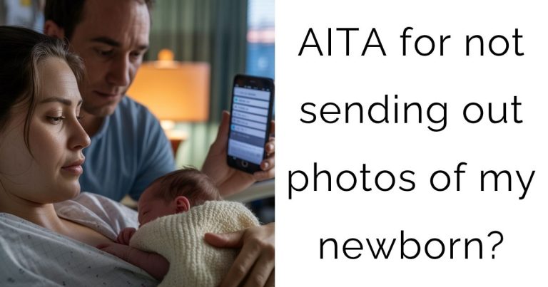 AITA for not sending out photos of my newborn?