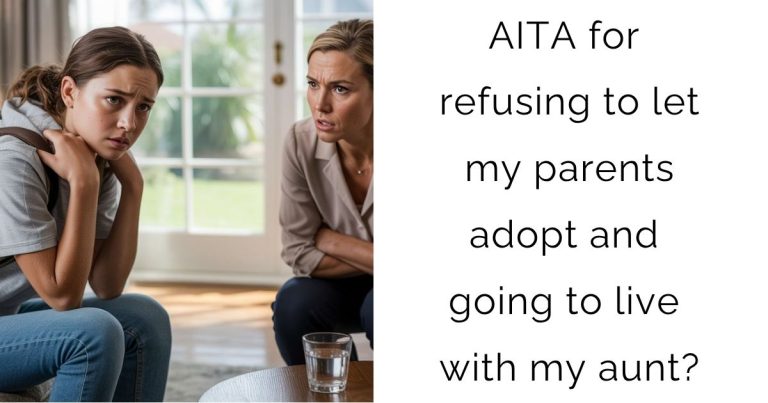 AITA for refusing to let my parents adopt and going to live with my aunt?