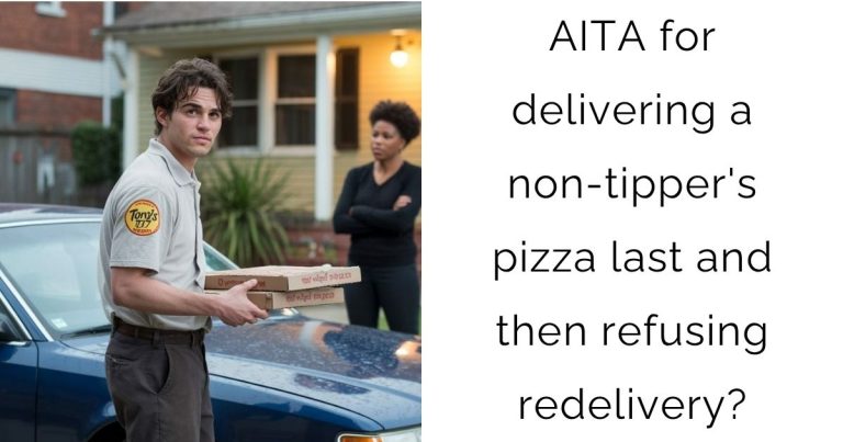 AITA for delivering a non-tipper’s pizza last and then refusing redelivery?