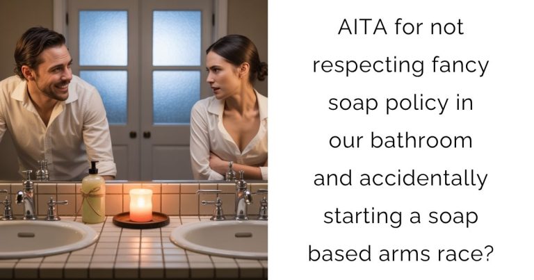 AITA for not respecting fancy soap policy in our bathroom and accidentally starting a soap based arms race?