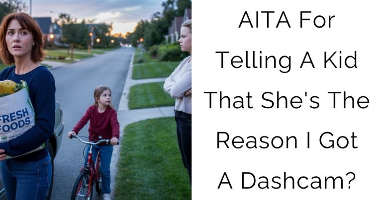 AITA For Telling A Kid That She’s The Reason I Got A Dashcam?