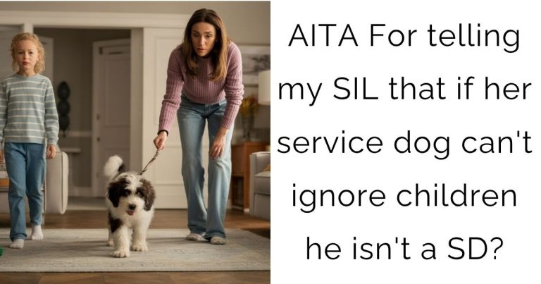 AITA For telling my SIL that if her service dog can’t ignore children he isn’t a SD?