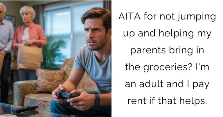 AITA for not jumping up and helping my parents bring in the groceries? I’m an adult and I pay rent if that helps.