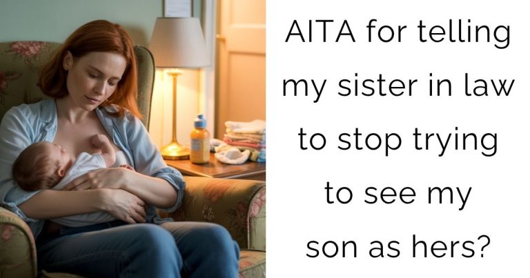 AITA for telling my sister in law to stop trying to see my son as hers?