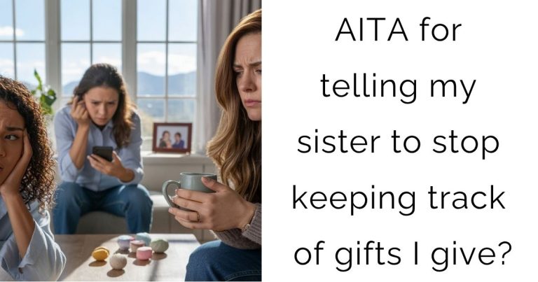 AITA for telling my sister to stop keeping track of gifts I give?