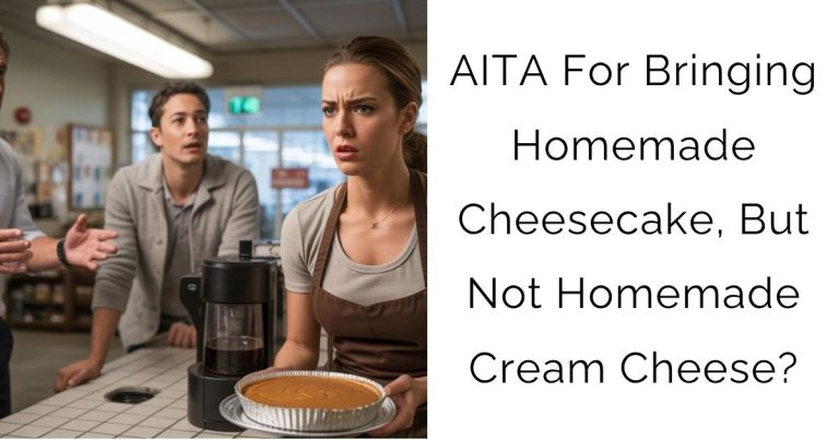 AITA For Bringing Homemade Cheesecake, But Not Homemade Cream Cheese?