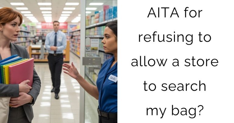AITA for refusing to allow a store to search my bag?