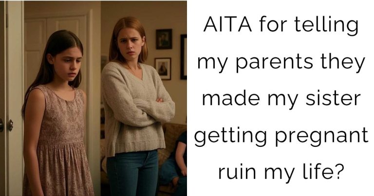 AITA for telling my parents they made my sister getting pregnant ruin my life?