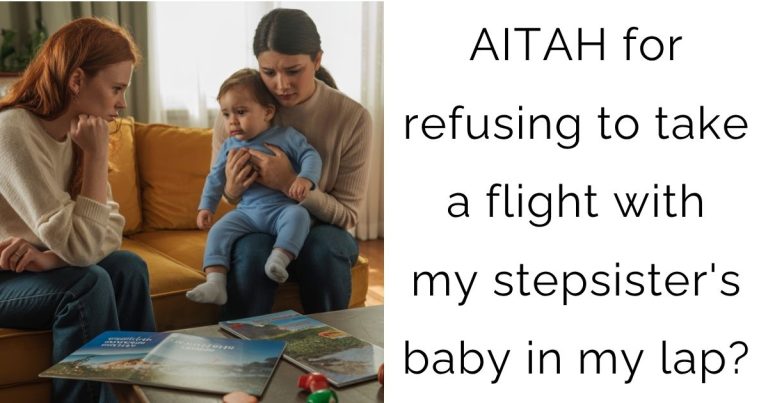 AITAH for refusing to take a flight with my stepsister’s baby in my lap?