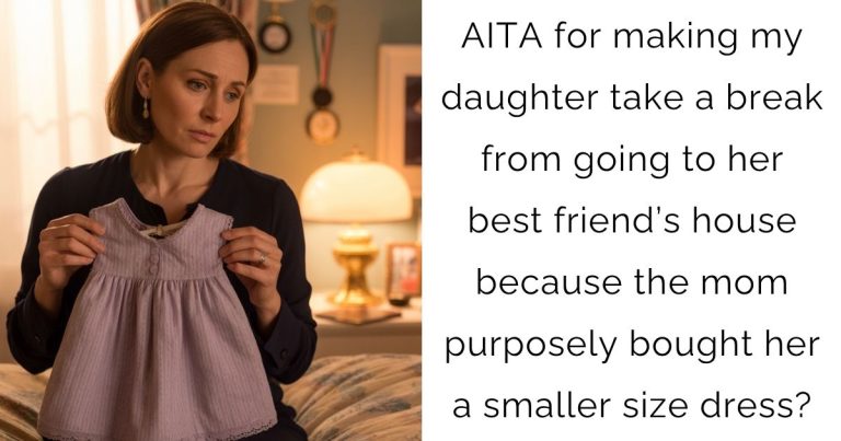 AITA for making my daughter take a break from going to her best friend’s house because the mom purposely bought her a smaller size dress?