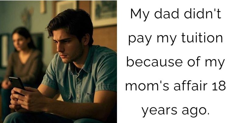 My dad didn’t pay my tuition because of my mom’s affair 18 years ago.