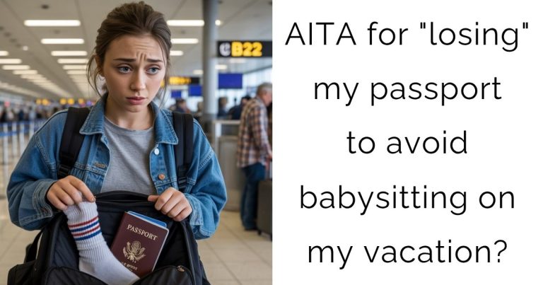 AITA for “losing” my passport to avoid babysitting on my vacation?