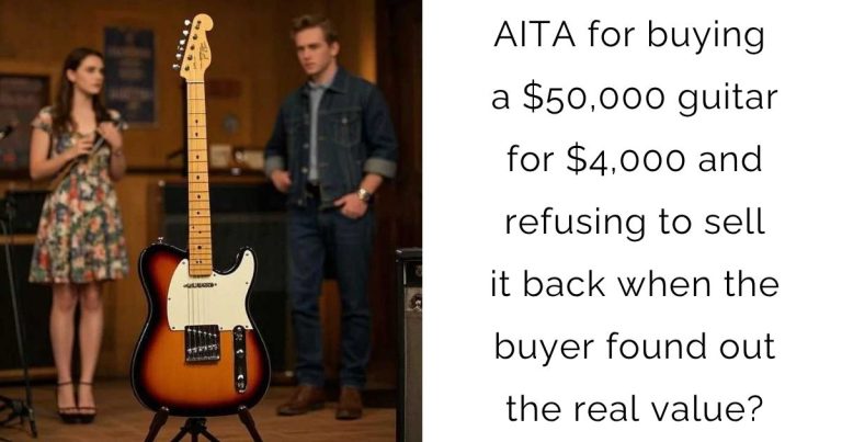 AITA for buying a $50,000 guitar for $4,000 and refusing to sell it back when the buyer found out the real value?