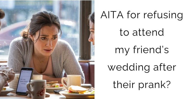 AITA for refusing to attend my friend’s wedding after their prank?