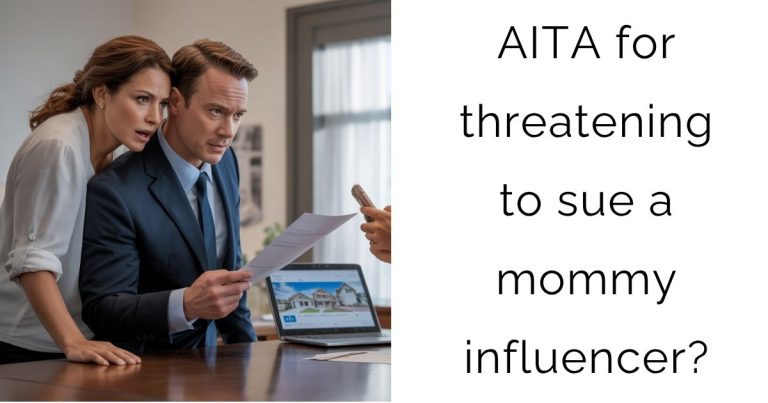AITA for threatening to sue a mommy influencer?