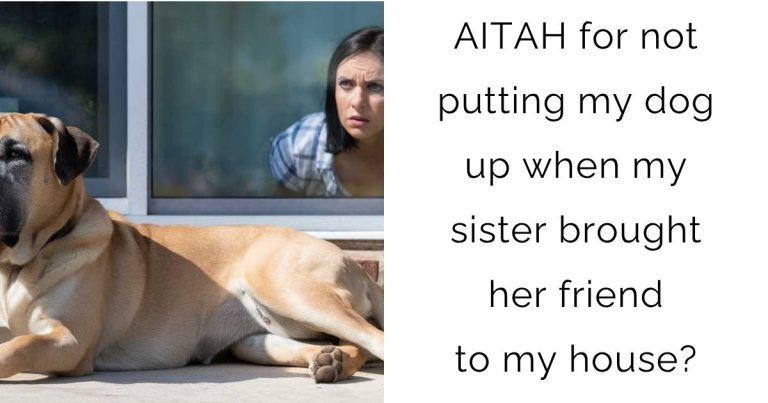 AITAH for not putting my dog up when my sister brought her friend to my house?