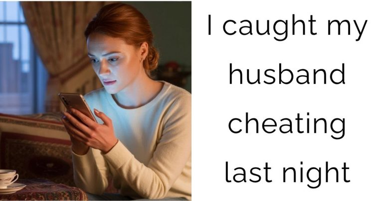 I caught my husband cheating last night