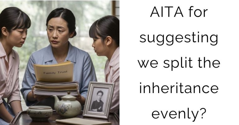 AITA for suggesting we split the inheritance evenly?