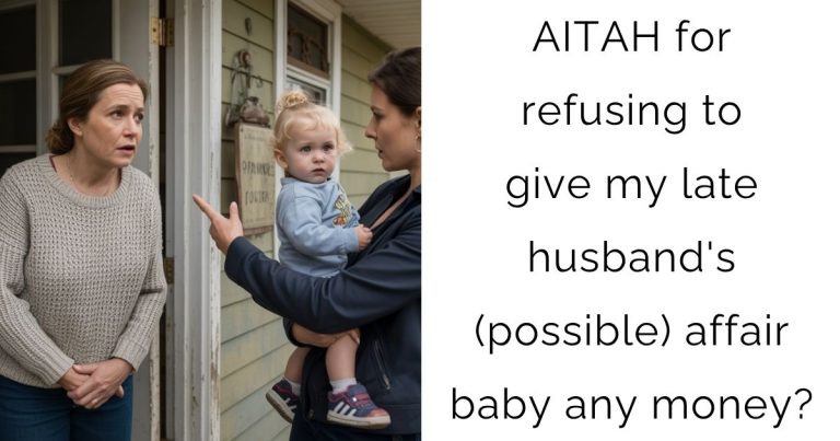 AITAH for refusing to give my late husband’s (possible) affair baby any money?