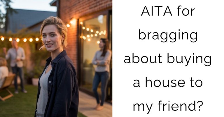 AITA for bragging about buying a house to my friend?