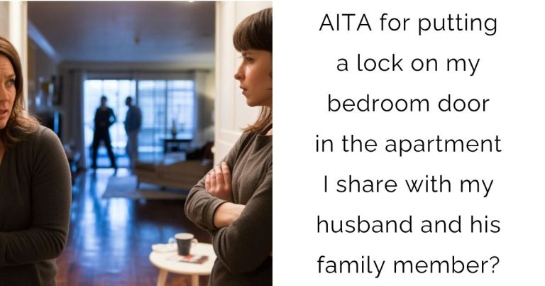 AITA for putting a lock on my bedroom door in the apartment I share with my husband and his family member?