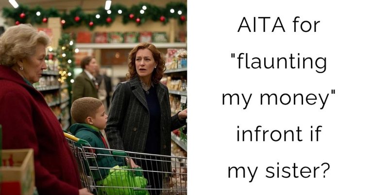 AITA for “flaunting my money” infront if my sister?
