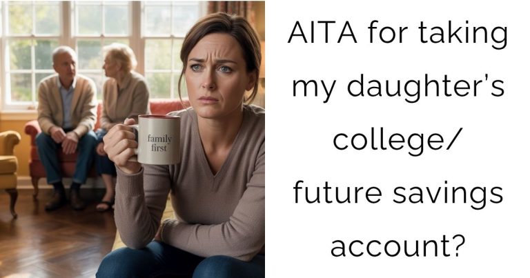 AITA for taking my daughter’s college/future savings account?