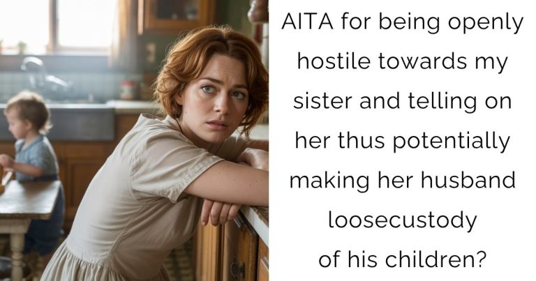 AITA for being openly hostile towards my sister and telling on her thus potentially making her husband loose custody of his children?