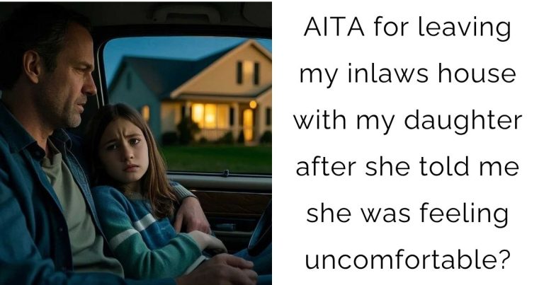 AITA for leaving my inlaws house with my daughter after she told me she was feeling uncomfortable?