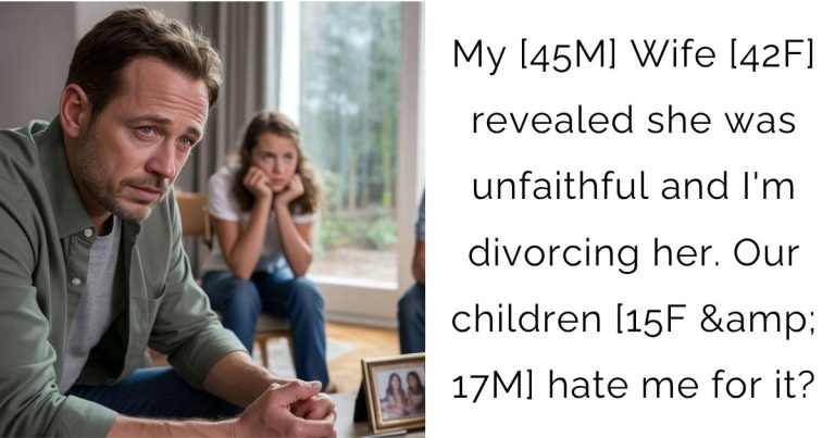 My [45M] Wife [42F] revealed she was unfaithful and I’m divorcing her. Our children [15F & 17M] hate me for it?