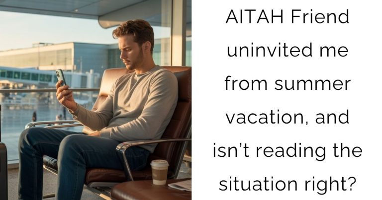 AITAH Friend uninvited me from summer vacation, and isn’t reading the situation right?