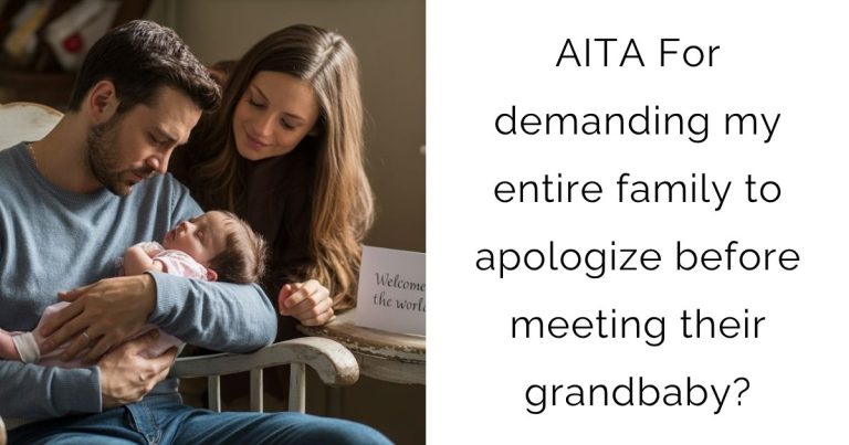 AITA For demanding my entire family to apologize before meeting their grandbaby?